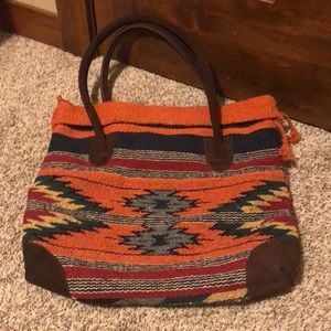 Elpaso Saddleblanket Co large Aztec bag